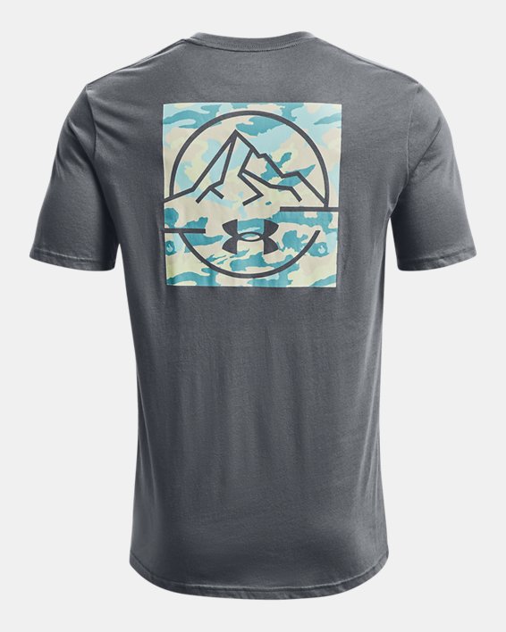 男士UA Outdoor Mountain Camo Lockup短袖T恤, Gray, pdpMainDesktop image number 5